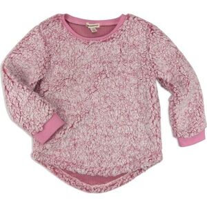 Appaman Laurel Cozy Pink Fleece Faux Fur Girls Top Sweatshirt 8